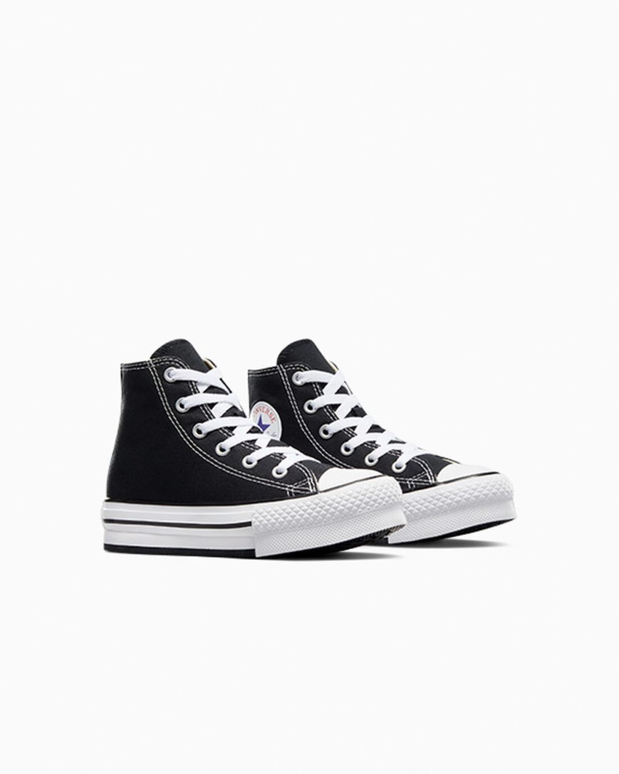 Girls' Converse Chuck Taylor All Star Lift High Top Platform Shoes Black / White / Black | AU 0864EY